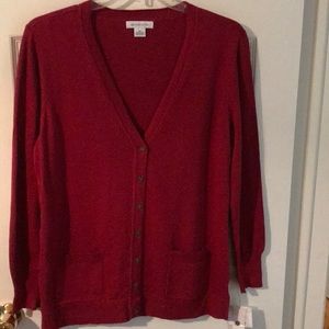 Women’s Liz Claiborne XL Red Cardigan